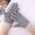 thumbnail image 2 of Weikingp Clearance! Warm Gloves, Winter Mesh Gloves Women's Knitted Plus Velvet Thickened Autumn And Winter Warm Pattern Gloves (Adult Gloves), Knitted Gloves, Heating Gloves Grey, 2 of 4
