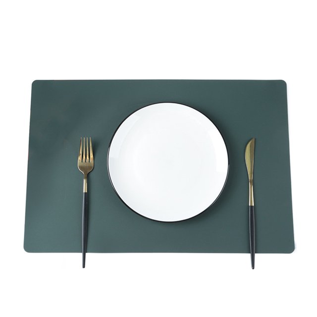 CSChome Set de Table en Faux Cuir Résistant à la Chaleur Antidérapant Réutilisable Design Rectangulaire pour Cuisine Maison