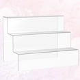 thumbnail image 6 of Worgeous 3 pcs  Acrylic Ladder Type Display Stand Multi-layer Models Adornments Showing Shelf Doll Perfume Organizer Storage Holder, 6 of 8