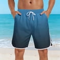 thumbnail image 2 of PNTUTB Fashionable Shorts for Men Casual Shorts Gradient Elastic Waistband Drawstring Lining Quick-Dry Fabric Loose Comfortable Beach Shorts with Pockets, 2 of 7