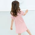 thumbnail image 5 of Youmylove Girls Nightgowns Sleepwear Toddler Girls Short Sleeve Solid Color Princess Pajama Night Dress for Little Girl 3-4 Years, 5 of 7