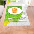 thumbnail image 5 of YFYANG Washable Heat-Resistant Placemats, 70% PVC/30% Polyester, Green Watercolor Art Kitchen Table Mat, 12" x 18" 1 Piece, 5 of 6