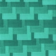thumbnail image 1 of Ahgly Company Indoor Square Patterned Dark Turquoise Green Area Rugs, 6' Square, 1 of 6