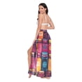 thumbnail image 3 of FORMRS Womens Long Sarong Beach Wrap Semi-Sheer Bikini Skirt Bathing Swimsuit Cover Up, Purple Jar, 3 of 7