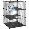 thumbnail image 1 of PawHut 3 Tier Cat Cage Crate, DIY Pet Playpen with 3 Doors, 1 of 10