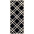 thumbnail image 2 of Safavieh Cambridge Collection CAM142E Handmade Moroccan Geometric Black and Ivory Premium Wool Square Area Rug (8' Square), 2 of 10