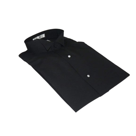 Men's Tuxedo shirt By CLASSIX Wing Tip Formal Plain Front After Six M14 Black