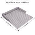 thumbnail image 5 of TOPCHANCES Dog Bed Mat, Washable Dog Bed Cushion for Crate with 3 Side Pillow, Anti-slip Kennel Sofa Mat (Light Grey, 30x30 in), 5 of 12