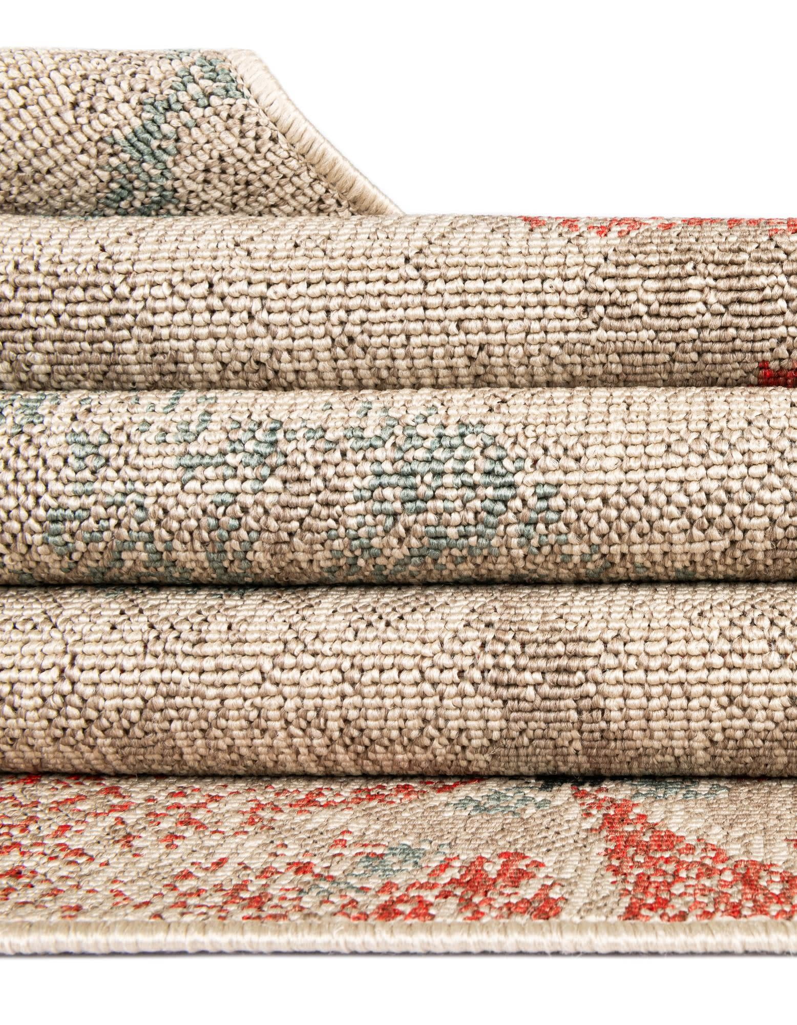 Unique Loom Outdoor Botanical Collection Area Rug - Fern (10' x 14' 2" Rectangle Beige/Light Brown)
