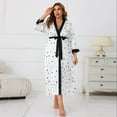 thumbnail image 5 of WTOBBY Plus Size Women's Kimono Robe 3X-6X Floral Print Lace Trim Lightweight Cover Up Sexy Loungewear Comfy Home Wear Nightwear Bathrobe,White 2XL, 5 of 7