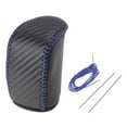 thumbnail image 1 of Cubierta de Pomo de Cambio de Marcha Única para Automóviles, Protector de Mango de Cambio para Dodge Journey 2011-2020 Negro Azul Cuero Sintético, 1 of 6