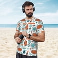 thumbnail image 4 of Wukai Cute Tableware Print Men's Short-Sleeved Mesh T-Shirt,Quick-Dry Short Sleeve Workout T-Shirt-X-Small, 4 of 8