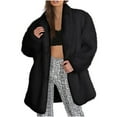 thumbnail image 2 of DYTTDG Women's 2024 Winter New Vintage Plush Coat Solid Color Cardigan Outdoor Warm Jacket on Clearance Christmas Gift, 2 of 7