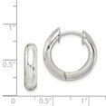 thumbnail image 2 of 925 Sterling Silver Hinged Hoop Earrings, 2 of 6