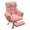 Pink, variant on Tnarru Swivel Recliner Executive Office Chair Ergonomic Computer Chair Adjustable Backrest High Back Gaming Chair Retractable Footrest PU Filling 360 degree Silent Pink