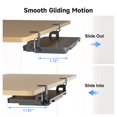 thumbnail image 3 of XINLEI Keyboard Tray Under Desk with Storage Drawer Large C-Clamp 26.7&rdquo;(31&rdquo; Including Clamps) x 11.8&rdquo; Slide-Out Platform Computer D, 3 of 7