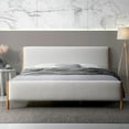 thumbnail image 3 of Omax Decor Liana Upholstered Platform King Bed in White Boucle Fabric, 3 of 14