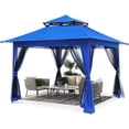 thumbnail image 4 of 13x13 Pop Up Gazebo - With Mosquito Netting Blue, 4 of 5