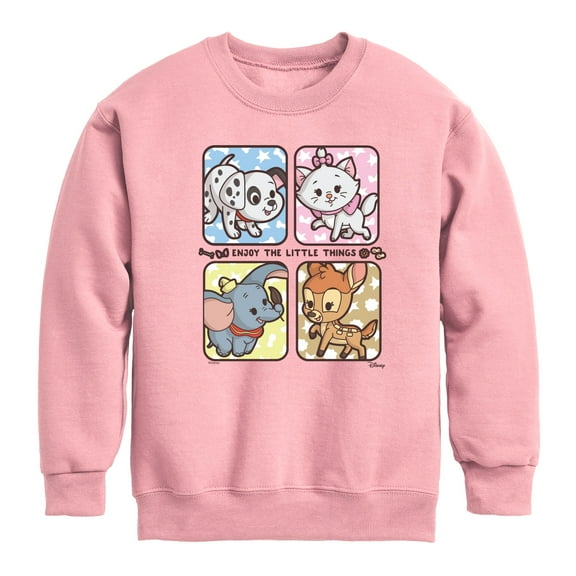 Disney - Toddler & Youth Crewneck Fleece Sweatshirt Graphic Long Sleeve Fleece Sweatshirt