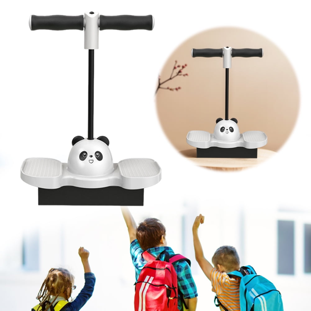BLEEUS Elastic Sports Ball With Handle Fitness Bouncing Toy For Outdoor Play Fitness Supplies (Panda)
