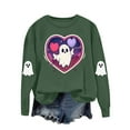 thumbnail image 2 of Womens Halloween Sweatshirts Crewneck Printed Shirts Fall Winter Long Sleeve Sweaters Casual Blouses Loose Fitting Sweatshirt Pullover Top Halloween Costumes, 2 of 8