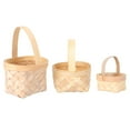 thumbnail image 3 of 3Pcs Kids Mini Tote Basket Hand-woven Basket Plaything Playing House Accessory, 3 of 8