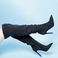 thumbnail image 2 of BELOVELY【SHARPE-1】 Womens Knee High Boots Pointed Toe High Heel Fall Fashion Mid Calf Stiletto Booties Girl Shoe Footwear Walking Shoes Stylish Comfort, 2 of 9