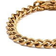 thumbnail image 3 of Men'S Chain Stainless Steel Cuban Link Chain Bracelet Gold 9" T26, 3 of 3