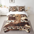 thumbnail image 2 of Castle Fairy Western Cowboy Boots Hat 7-Piece Twin Bedding Set, Bohemian Tribal Aztec, Farmhouse Cow Print, 2 of 8