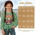 thumbnail image 7 of Xoenoiee Green Frog Mushroom Flower Print Girls Long Sleeve Shirts Toddler Soft Basic T-Shirts Top Kids Crewneck Tees Tie Front Knot Blouse, 5-6 Year, 7 of 7