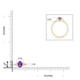 thumbnail image 5 of ANGARA Natural Oval Amethyst with Diamond Collar Solitaire Ring in 14K Yellow Gold for Women (Size-7x5mm) | February Birthstone, Birthday, Anniversary, Jewelry Gift for Women | Natural Amethyst Ring, 5 of 9