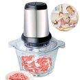thumbnail image 4 of Picadora de carne de 2L de capacidad, acero inoxidable, picadora de alimentos de 2 velocidades, picadora de cuencos de 350W FLhrweasw Nuevo, 4 of 9