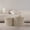 Beige+Cream, variant on Kevinplus Modern Round Woden Coffee Table, Matte Black