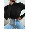 2024 Autumn Winter Women Knit Solid Turtleneck Pull Sweater Casual Rib