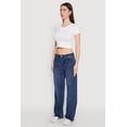 thumbnail image 3 of Womens WAX Mid Rise Whiskered Straight Leg Jeans, 3 of 5