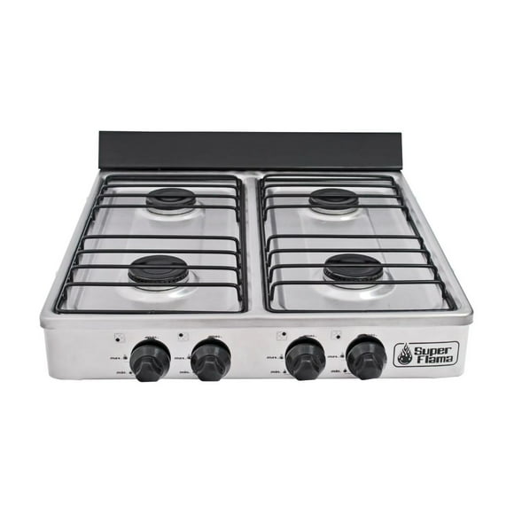 Parrilla de 4 quemadores de GAS ACERO INOX Super Flama 4Q-TA