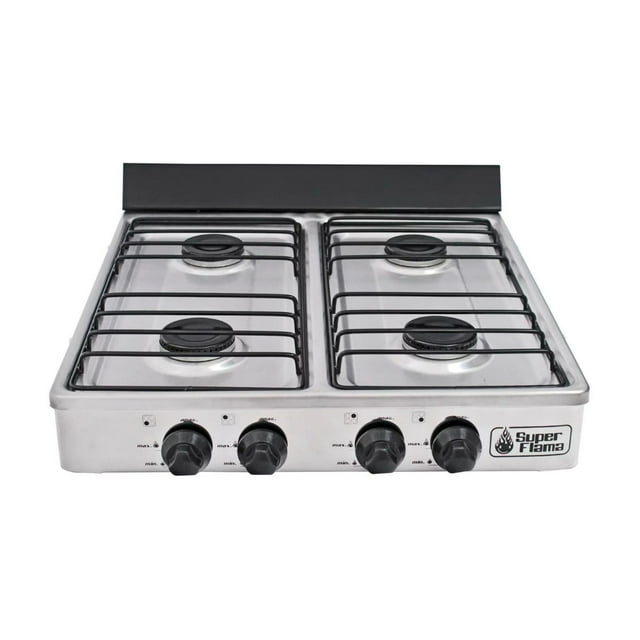 Parrilla de 4 quemadores de GAS ACERO INOX Super Flama 4Q-TA