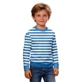 thumbnail image 2 of WOYY Boys Striped Crew Neck Sweatshirt Casual Long Sleeve Pullover Sweatshirt, Sizes 3-14, 2 of 4