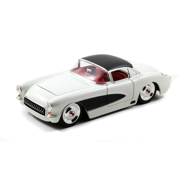 Bigtime Muscle Series 1:24 Scale 1957 Chevy Corvette White Scale Kids Toy(Selections May Vary)