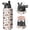 Fireman and Flame White Pattern, variant on Fireman and Exit Beige Pattern Insulated Water Bottle with Straw, Vacuum Insulated Portable Hydration Bottle Double Wall Vacuum Insulation Gifts Ideas for Teens Adults Office Workers Teachers
