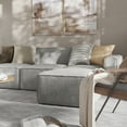 thumbnail image 4 of BizChair Luxury Modular 4 Piece Sectional Sofa, Gray, 4 of 13