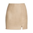 thumbnail image 5 of Madden NYC Women's Faux Leather A Line Slit Skirt, Sizes XS-3XL, 5 of 5
