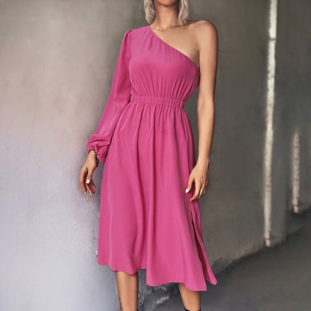 hot pink prom dress Chic A-line Sweetheart Applique Lace Long Prom Dress Hot Pink Beautifu main image 0