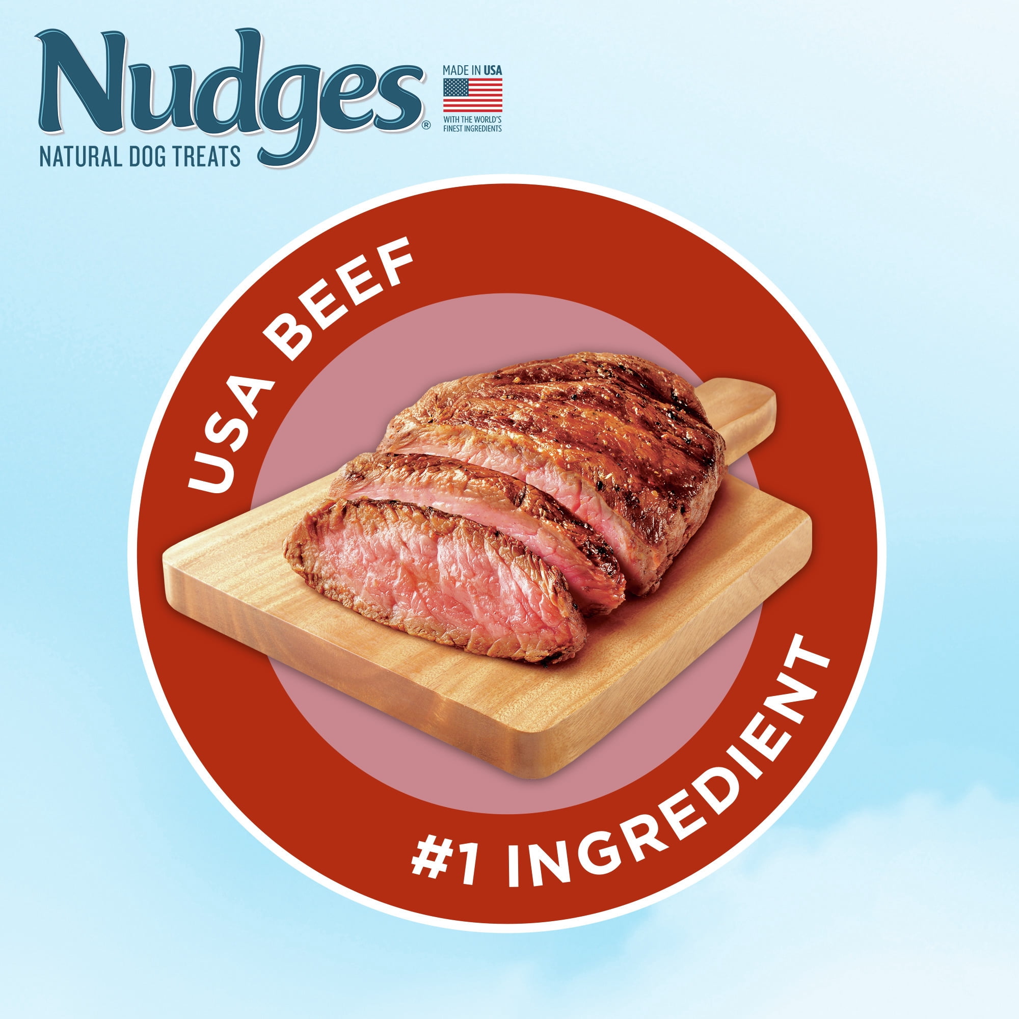 Nudges® Natural Dog Treats Protein Biscuits Made with Real Beef, 16 oz