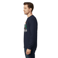 thumbnail image 4 of Gildan Merry Christmas with Santa Hat Design Sweatshirt, Men's Navy Crewneck Christmas Sweater, M, 4 of 5