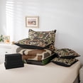 thumbnail image 6 of meiyoeat Duck Pattern Monogrammed P 7 Pieces Full Size Bedding Sets For Boys,Camo Hunting Initial Print Full Size Bed in a Bag,Black Reversible, 6 of 7
