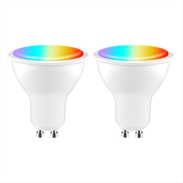 Bombilla LED Inteligente Tuya GU10 Regulable 5 W CA 200-240 V WIFI + Bluetooth Control de Aplicación Smart Life Funciona con Home 2 Piezas