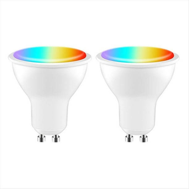 Bombilla LED Inteligente Tuya GU10 Regulable 5 W CA 200-240 V WIFI + Bluetooth Control de Aplicación Smart Life Funciona con Home 2 Piezas