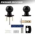 thumbnail image 6 of Knobelite(5 Pack) Hall / Closet Room Round Door Knob,Passage Function for Hall / Closet,Interior Door Door Lock Handle Black Finish, Keyless (Non-Locking Knobs) Interior Door Handles Locks, 6 of 7