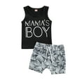 thumbnail image 1 of ITFABS Tenue pour Petits Garçons, Haut Sans Manches à Col Rond, Shorts, 1 of 9
